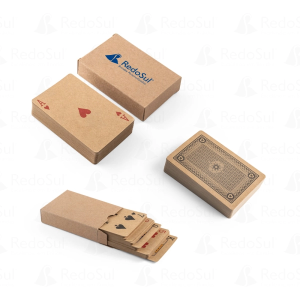 RD 98149-Baralho de 54 cartas clássicas em papel kraft Personalizado RD 98149-Baralho de 54 cartas clássicas em papel kraft Personalizado